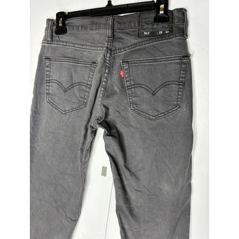 Levis 511 Slim Fit Jeans Mens 29x32 Charcoal Gray Denim Pants‎ 04511-2272